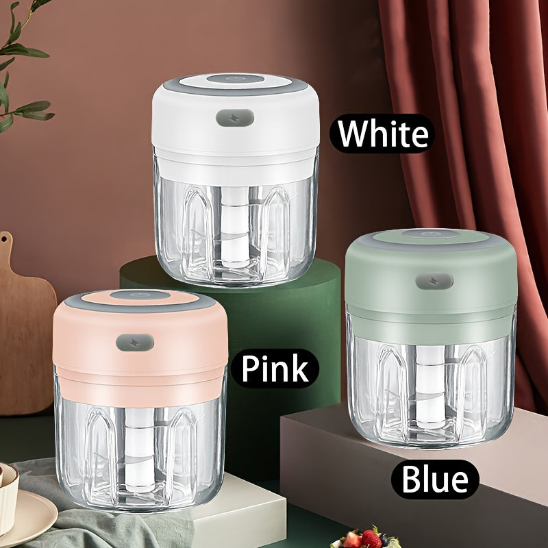 1Pieces,8.45Ounce Capacity,USB Charging Cooking Machine,Kitchen Mashed Garlic Machine,Small Automatic Cooking Machine,Multi-Scenario Tool,Multiple Colors,Kitchen Supplies