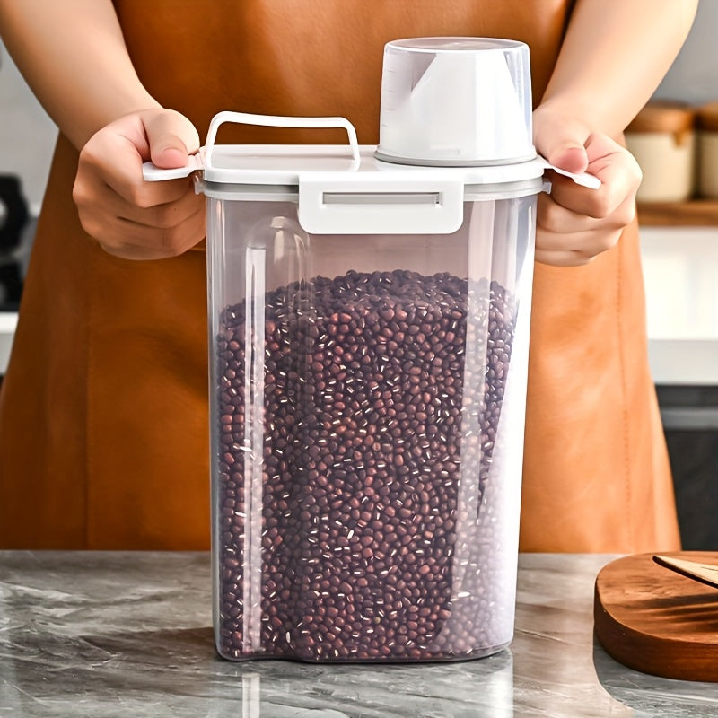Large Capacity Airtight Rice Grain Dispenser - Moisture-Proof Insect-Proof Wheat Grain Storage Box,With Flip for Kitchen Finishing