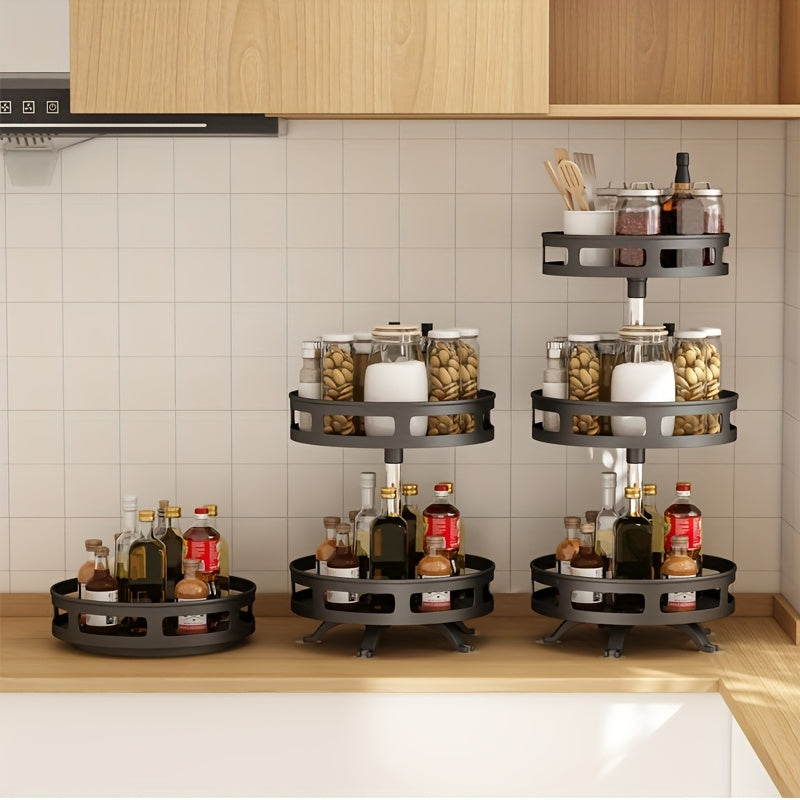 Multifunctional Rotating Storage Box-Save Space,Non-Slip Table Storage,Suitable for Tableware and Cosmetics,Spice Storage Box Kitchen Storage