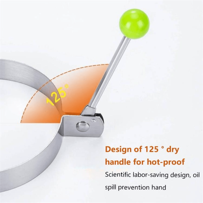 5个,Egg Ring,Stainless Steel Egg Cooking Ring,Pancake Mold with Fried Egg and Omelet,Kitchen Utensils,Kitchen Supplies,Kitchen Accessories,Household kitchen utensils