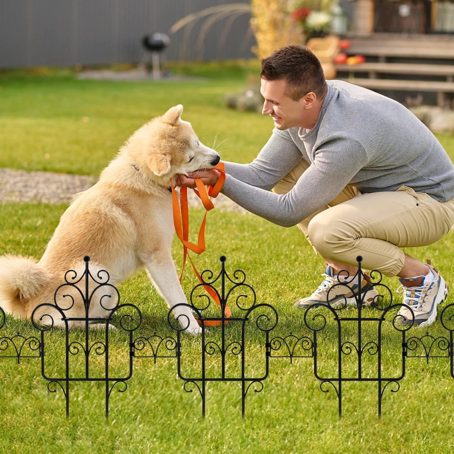 Garden Edge Fence - Decorative Garden Fence Panels Flexible Removable Tree Fence Weatherproof Splice Fence
