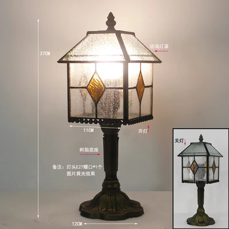 Stained Glass Desk Lamp Luxury Stained Glass Lampshade Tiffany Table Lamp Bedside Lamp Lámpara De Escritorio