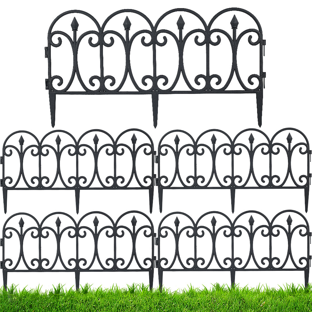 Garden Edge Fence - Decorative Garden Fence Panels Flexible Removable Tree Fence Weatherproof Splice Fence