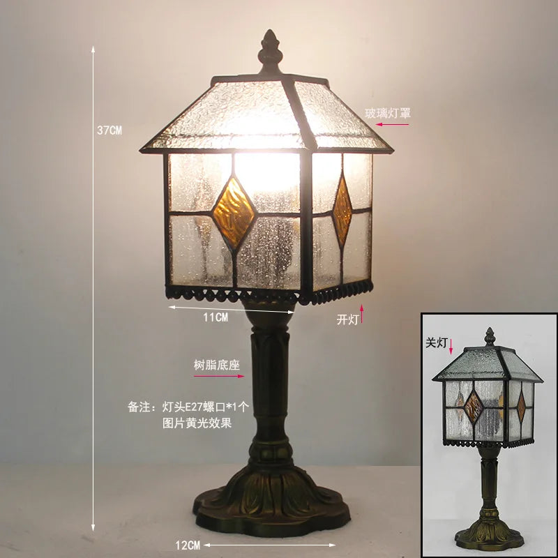 Stained Glass Desk Lamp Luxury Stained Glass Lampshade Tiffany Table Lamp Bedside Lamp Lámpara De Escritorio