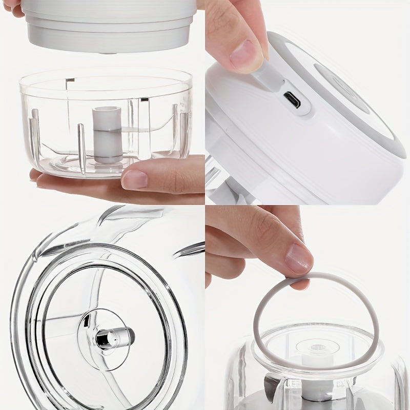 1Pieces,8.45Ounce Capacity,USB Charging Cooking Machine,Kitchen Mashed Garlic Machine,Small Automatic Cooking Machine,Multi-Scenario Tool,Multiple Colors,Kitchen Supplies