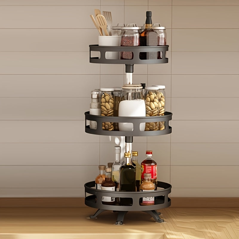 Multifunctional Rotating Storage Box-Save Space,Non-Slip Table Storage,Suitable for Tableware and Cosmetics,Spice Storage Box Kitchen Storage