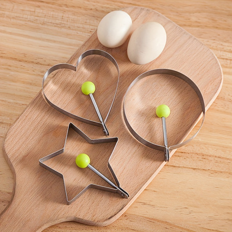 5个,Egg Ring,Stainless Steel Egg Cooking Ring,Pancake Mold with Fried Egg and Omelet,Kitchen Utensils,Kitchen Supplies,Kitchen Accessories,Household kitchen utensils