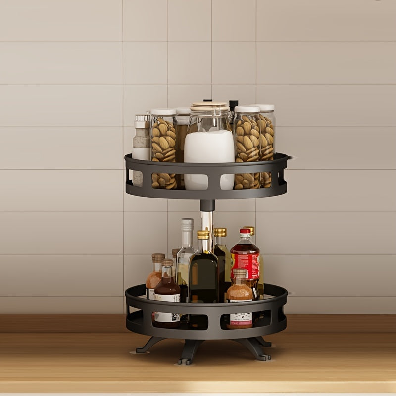 Multifunctional Rotating Storage Box-Save Space,Non-Slip Table Storage,Suitable for Tableware and Cosmetics,Spice Storage Box Kitchen Storage