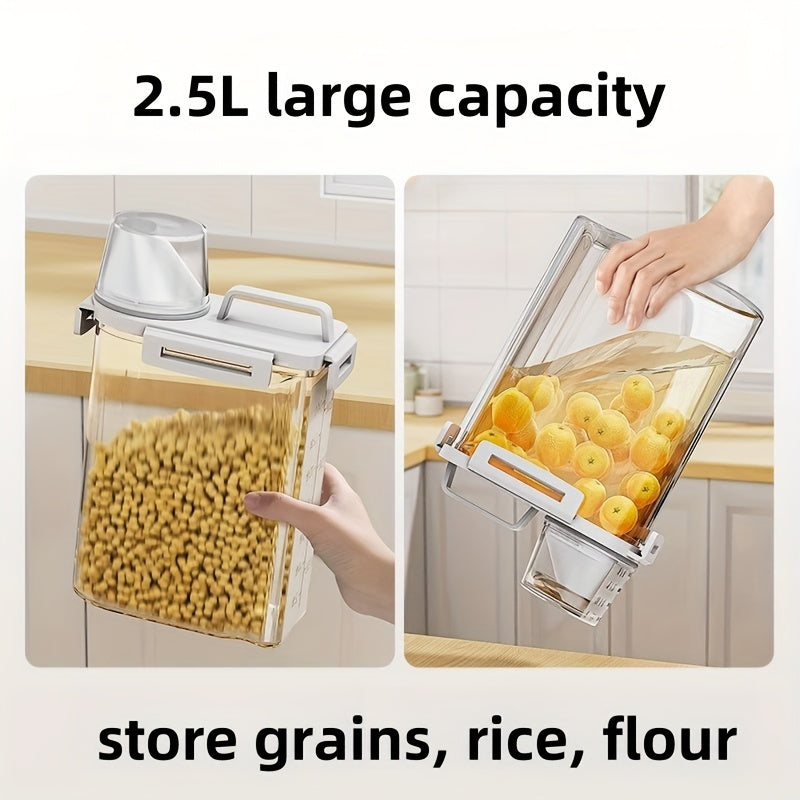 Large Capacity Airtight Rice Grain Dispenser - Moisture-Proof Insect-Proof Wheat Grain Storage Box,With Flip for Kitchen Finishing