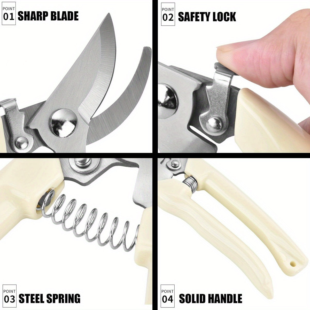 1 Pieces/2 Garden Pruning Shear Set Sharp Blade,Suitable for Cutting Flowers、Pruning Plants、Bonsai and Fruit Picking