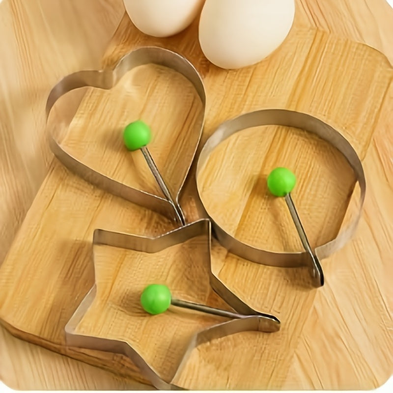 5个,Egg Ring,Stainless Steel Egg Cooking Ring,Pancake Mold with Fried Egg and Omelet,Kitchen Utensils,Kitchen Supplies,Kitchen Accessories,Household kitchen utensils