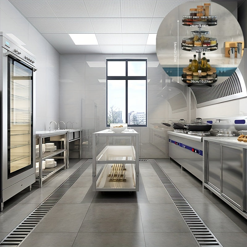 Multifunctional Rotating Storage Box-Save Space,Non-Slip Table Storage,Suitable for Tableware and Cosmetics,Spice Storage Box Kitchen Storage