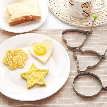 5个，Egg Ring，Stainless Steel Egg Cooking Ring，Pancake Mold with Fried Egg and Omelet，Kitchen Utensils，Kitchen Supplies，Kitchen Accessories，Household kitchen utensils