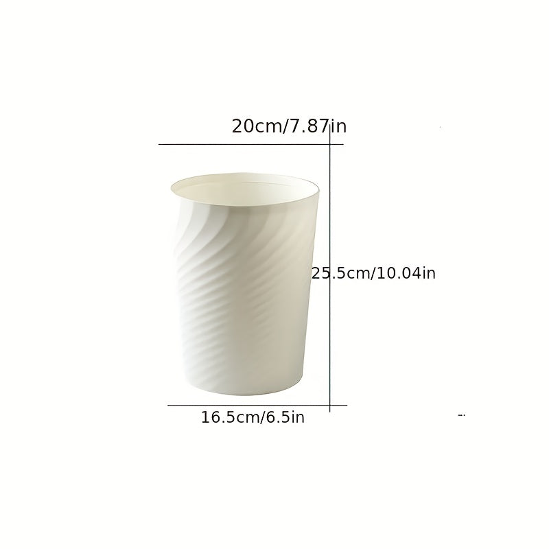 Small Plastic Trash Can for Waste Paper，Suitable for Bathroom，Easy to Clean，99% Compatible RV，Perfect for Bathroom、Kitchen、Bedroom、Dressing Room、Manual Room、Office and University Use（Black/White/Gray，1.8 Gallon）。