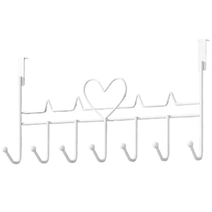 Heart-Shaped Door Behind Hook Storage Wall Hanging Clothes Hanger Hook Punch-free Hanger Bedroom Organizer Storage Accessories