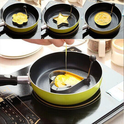 5个，Egg Ring，Stainless Steel Egg Cooking Ring，Pancake Mold with Fried Egg and Omelet，Kitchen Utensils，Kitchen Supplies，Kitchen Accessories，Household kitchen utensils