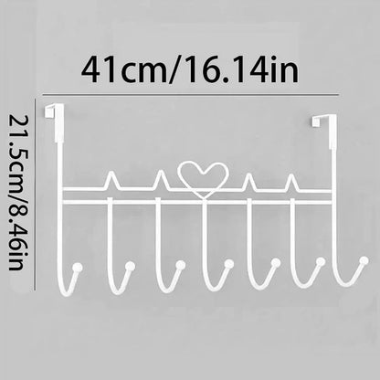 Drzwi w kształcie serca za haczykiem do przechowywania wieszak na ubrania wieszak na ścianę wieszak bez dziurkacza organizer do sypialni akcesoria do przechowywania