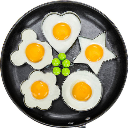 5个，Egg Ring，Stainless Steel Egg Cooking Ring，Pancake Mold with Fried Egg and Omelet，Kitchen Utensils，Kitchen Supplies，Kitchen Accessories，Household kitchen utensils