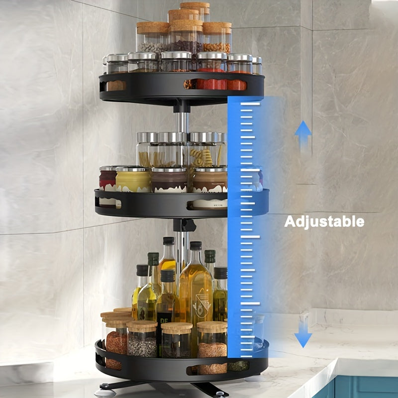 Multifunctional Rotating Storage Box-Save Space，Non-Slip Table Storage，Suitable for Tableware and Cosmetics，Spice Storage Box Kitchen Storage