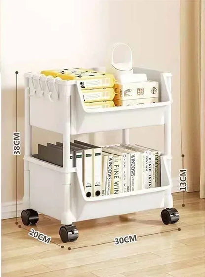 Household trolley bookshelf Kitchen storage shelf Kitchen corner slit cabinet Bathroom living room toy storage shelf