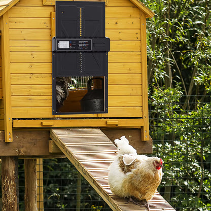 Large size Automatic Chicken Coop Door, New with Timer LCD Screen, 3*AA Battery Powered (Battery not included)