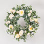 Easter Rattan Wreath Decor For Front Door Spring Wreath With Bunny Artificial Flower Green Leaves Farmhouse Wreaths Decoration