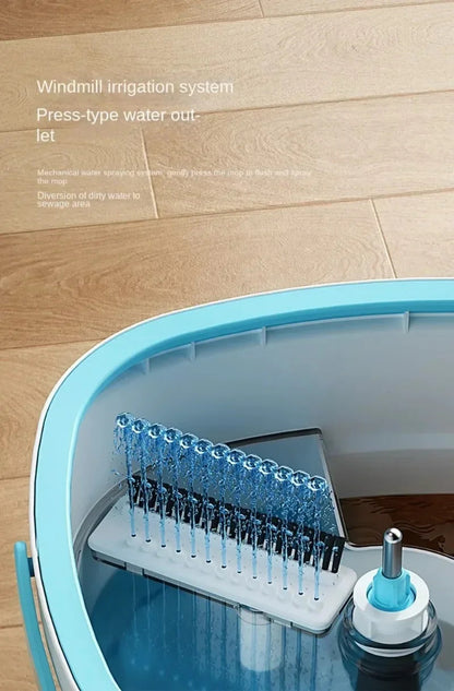 Rotating Squeeze Mop Automatic Sewage Separation Bucket Set Wash-Free Spin Floor Washing Mop Cleaning Tools Bathroom Accessories