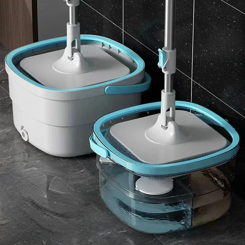 Rotating Squeeze Mop Automatic Sewage Separation Bucket Set Wash-Free Spin Floor Washing Mop Cleaning Tools Bathroom Accessories