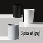 Small Plastic Trash Can for Waste Paper，Suitable for Bathroom，Easy to Clean，99% Compatible RV，Perfect for Bathroom、Kitchen、Bedroom、Dressing Room、Manual Room、Office and University Use（Black/White/Gray，1.8 Gallon）。