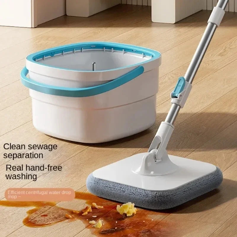 Rotating Squeeze Mop Automatic Sewage Separation Bucket Set Wash-Free Spin Floor Washing Mop Cleaning Tools Bathroom Accessories