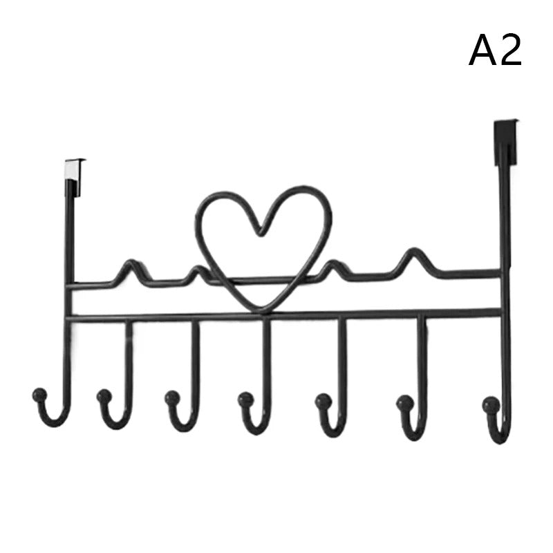 Drzwi w kształcie serca za haczykiem do przechowywania wieszak na ubrania wieszak na ścianę wieszak bez dziurkacza organizer do sypialni akcesoria do przechowywania